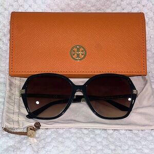 Slightly Used- Tory Burch Smoke Gradient Oversize Sunglasses